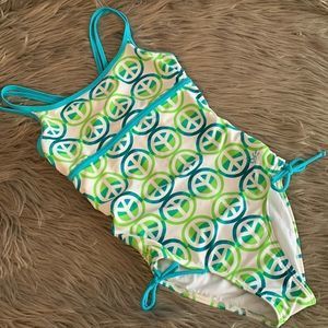 Justice Girls Swimsuit Swimwear One-Piece 14